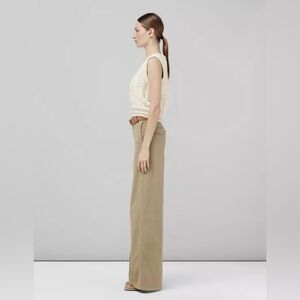 Sofie Wide-Leg Chino - Khaki | rag & bone. Size 6.